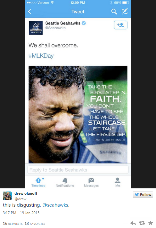 Seahawks MLK Day Tweet