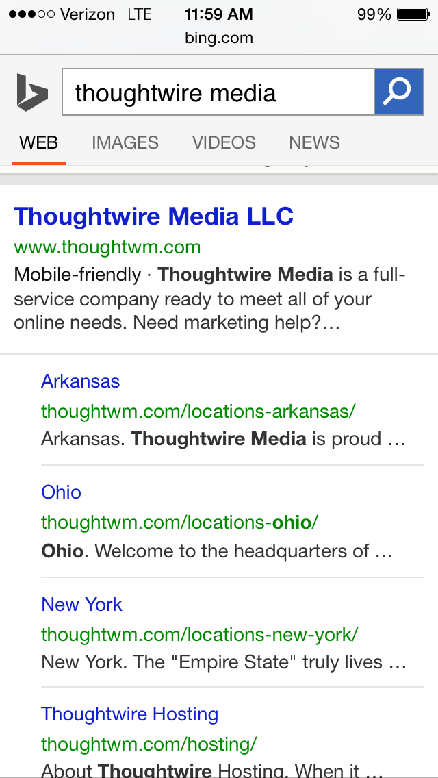 Bing Mobile Friendly